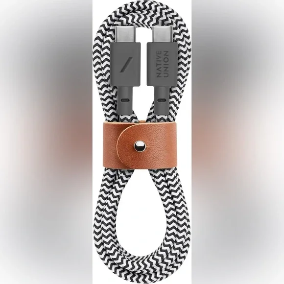 Native Union 4 Feet Belt Cable (USB-C to USB-C) - ZEBRA