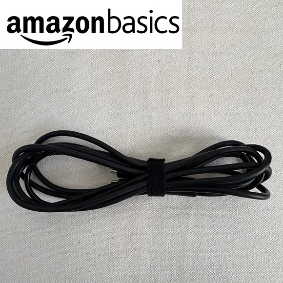 Amazon Basics USB-C to USB-C 2.0 Fast Charger Cable | 10 Feet | Black