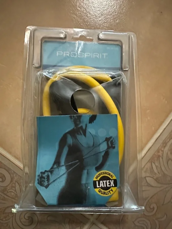 Prospirit Yellow Latex Upper Resistance Exercise Tube Cord