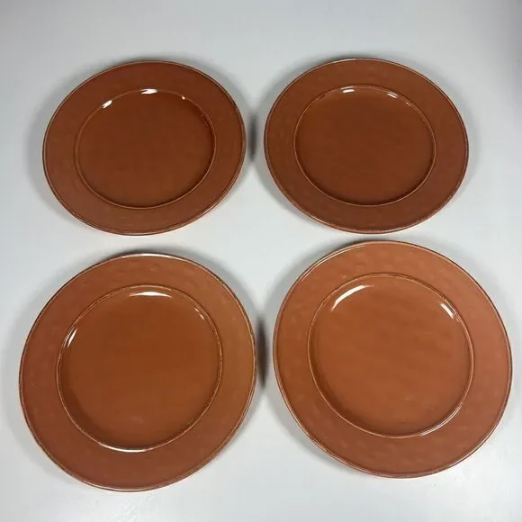 PIER 1 Stoneware MARTILLO CINNAMON - Set of 4 SALAD PLATES