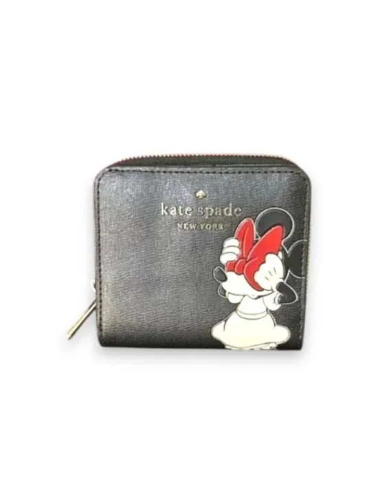 Disney X Kate Spade NWT Minnie Mouse Zip Around Wallet Bifold with dust …