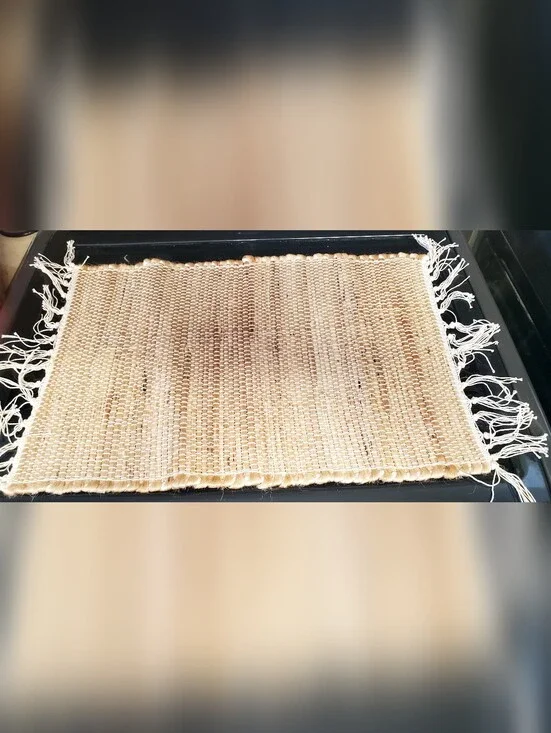 Pier 1 Natural Tan Woven Placemat with Fringe