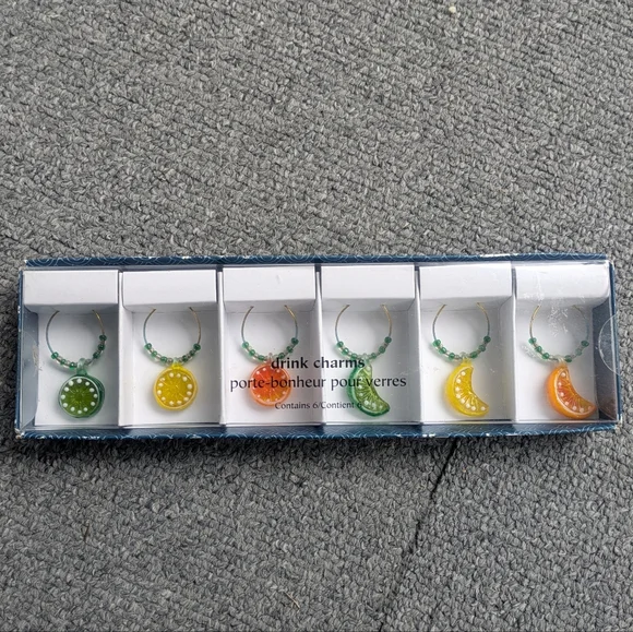 Pier 1 Imports Citrus Drink Charms 6 Pack