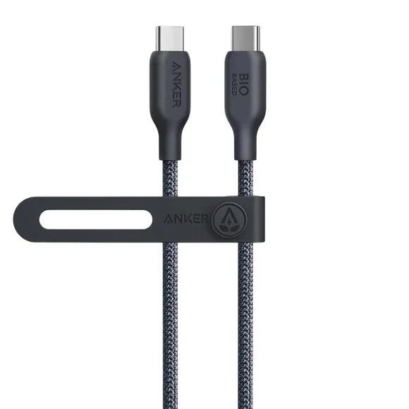 Anker 543 USB-C to USB-C Cable 240W (Bio-Braided), 3ft, Black, Fast / NIB