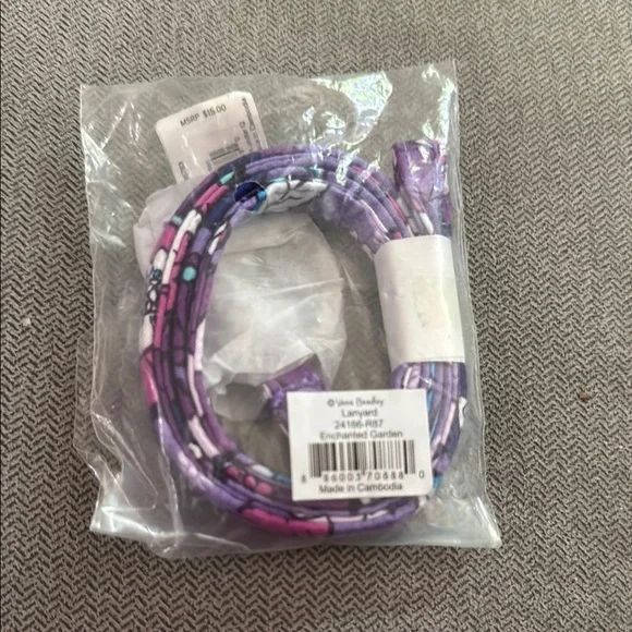 Vera Bradley Purple Braided Cable for Cell Phones