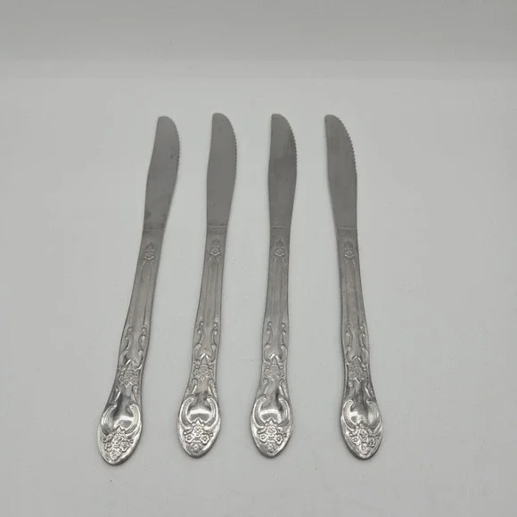 Oneida Ohsoh103 Stainless Thor Glossy Four Knives Discontinued Pattern Flatware‎