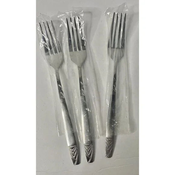 Orleans Silver ORL46 Stainless Korea Lot of‎ 3Dinner Forks Replacements