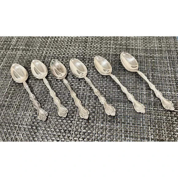 Vtg International Silverplate Interlude Pattern 1971 Lot of 6 Teaspoons 4 3/8