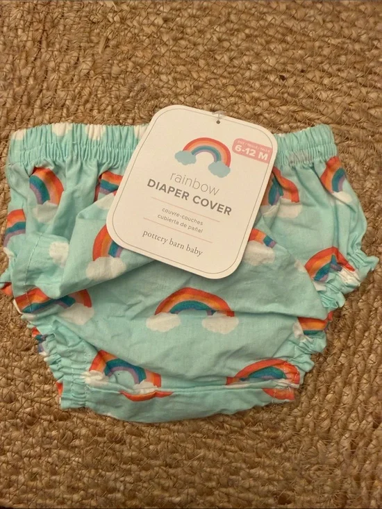 Pottery Barn Baby Aqua Rainbow Diaper Cover