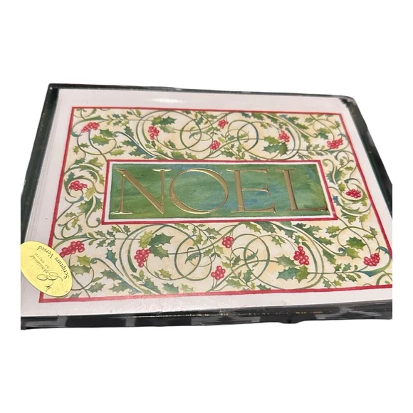 Masterpiece Studios Christmas Noel Cards & Envelopes 18 count Green Gold