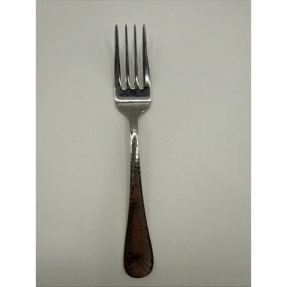1 Reed Barton Stainless Korea Hammered Salad Fork Replacement Flatware