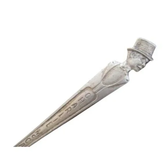 Vintage Ventriloquist Charlie McCarthy Duchess Silver‎ Plated Souvenir Spoon