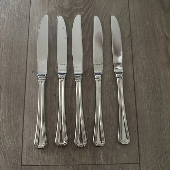 FAIRVIEW Gorham Stainless Dinner‎ Knives Knife 18/8 Flatware Set Of 5