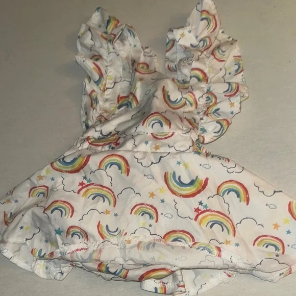 Rainbow Ruffle Kids Size 2T SHEIN Dress.