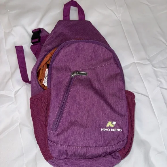Nevo Rhino Sling Crossbody Bag Back Pack Backpack New W/O Tags Purple or Pink