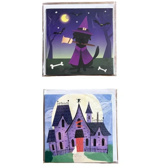 2 Up With Paper Treasures Pop Up Greeting‎ Card Howloween Dogs Halloween Card