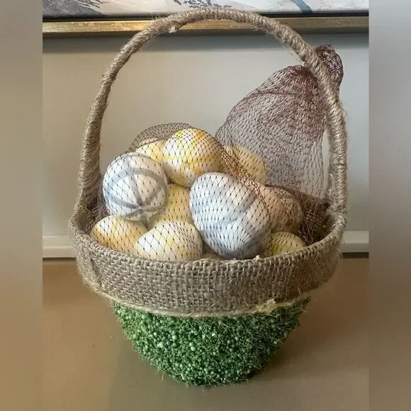 Pier 1 Easter Basket & Faux Easter Eggs