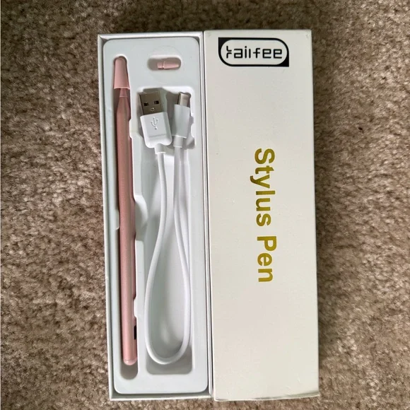 Pink Stylus Pen with USB Cable