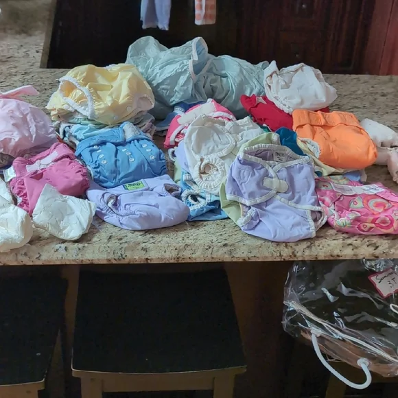 Enormous Lot Of Cloth Diapers And Accessories