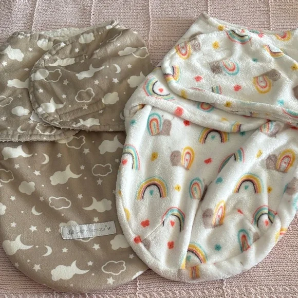 L'Amour Beige and Multicolor Cloud Swaddles
