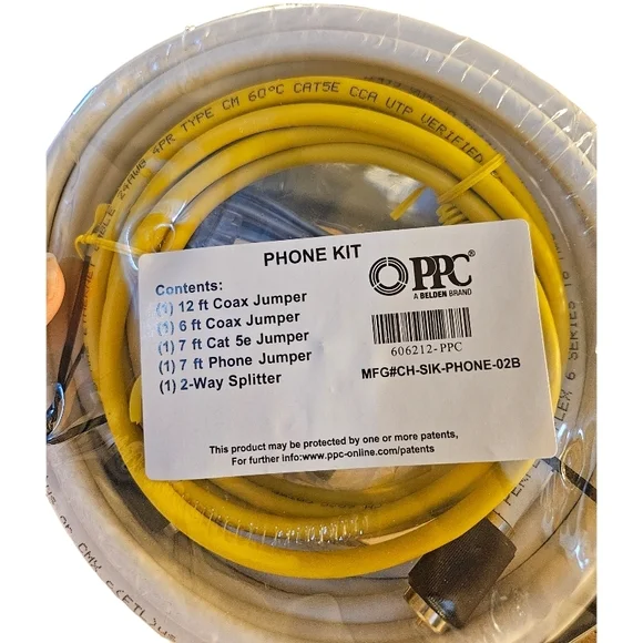 PPC Phone Kit with Yellow Coax Cables