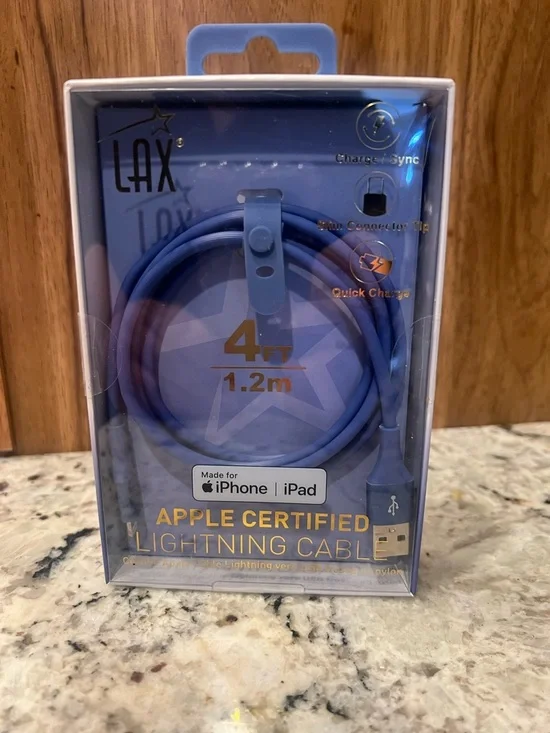 Apple-Certified Lightning Cable - Blue (4ft/1.2m)