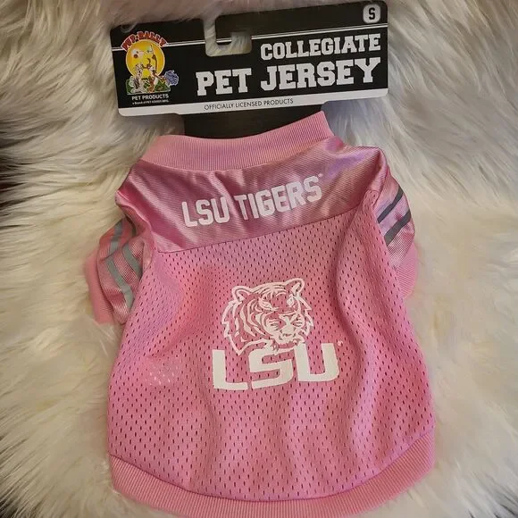 LSU Tigers Dog Jersey Officially Licensed Pink College Pet Shirt Jerseys NEW