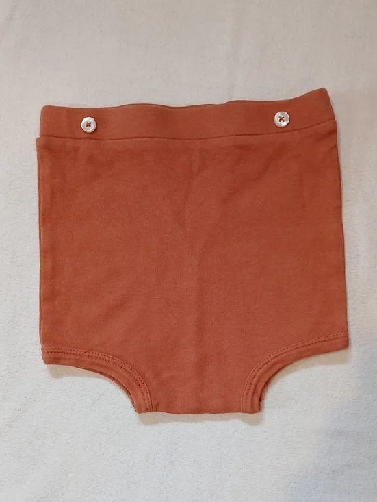 kate quinn Rust High-Waist Diaper Cover with Button Detail