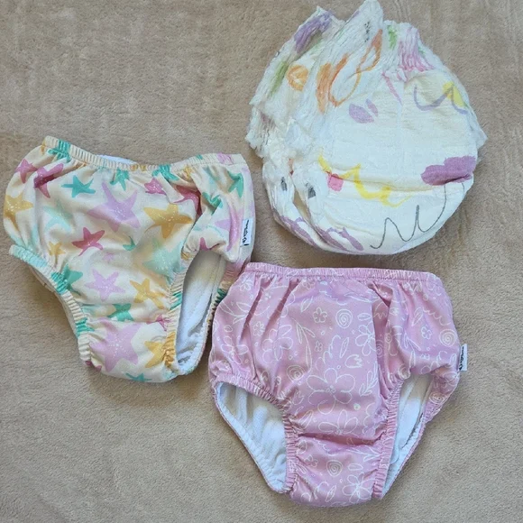 Lots of 2 Green Sprouts Echo Pull Up Swim Diaper 3T