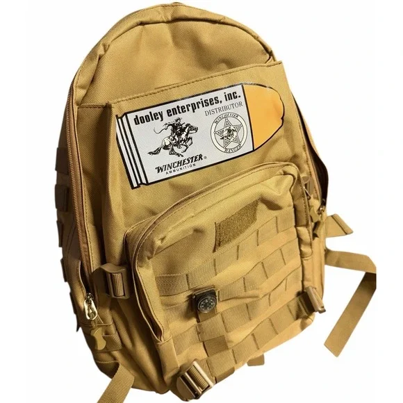 Winchester‎ Tactical Backpack Dooley Enterprises Tan Khaki MOLLE Bag Zip EUC