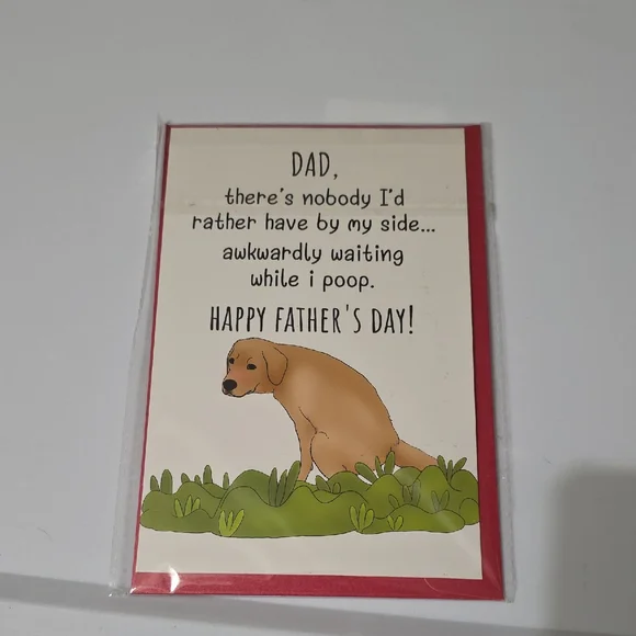 Father's Day Card with Dog Design