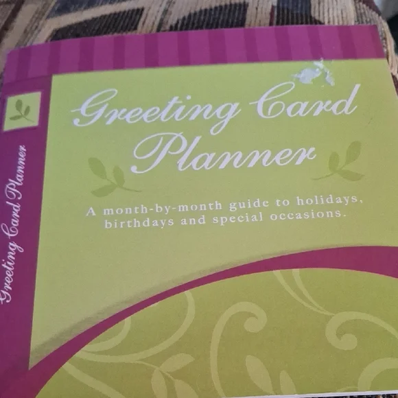 Greeting Card Planner - Lime Green & Magenta