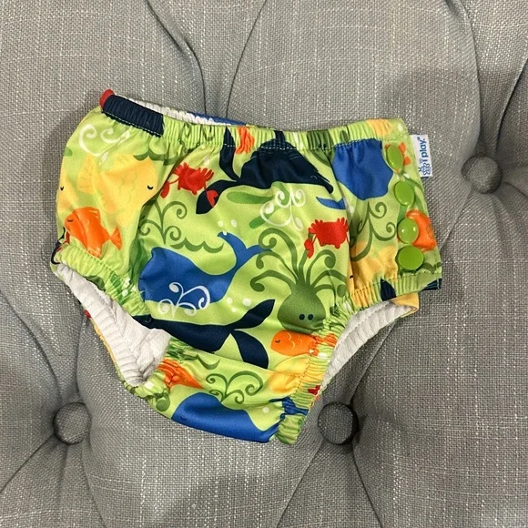 i play. Vibrant Fish Print Diaper Cover