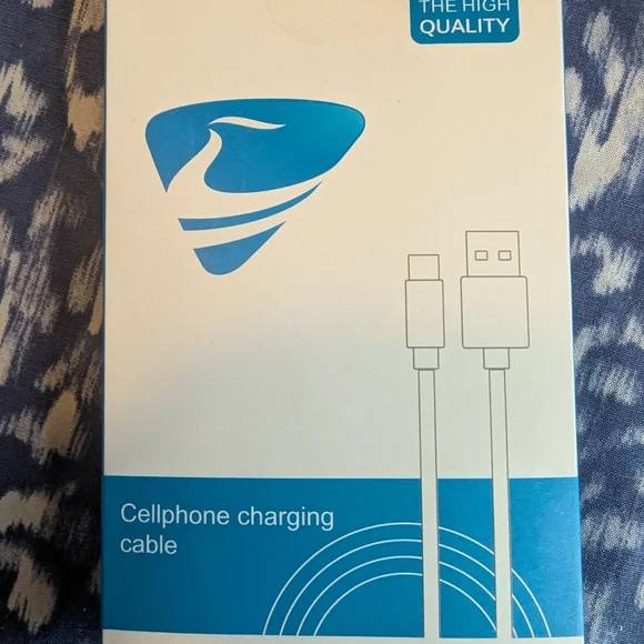 Package Of 3 Color micro USB Charging Cables. Blue, Green, Orange.