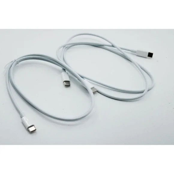 2-Pack USB-C to USB-C Charging Cable White Type C Cord