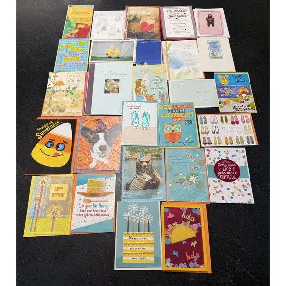 Hallmark Greeting Card Lot 27 New w/ Envelopes Birthday Halloween Valentine