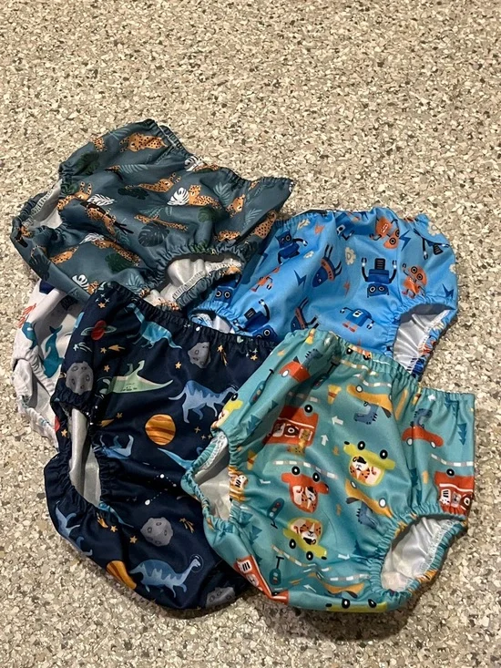 NWOT 3T Reusable Kids Diaper Cover - Ocean Whale Print - Blue NWOT