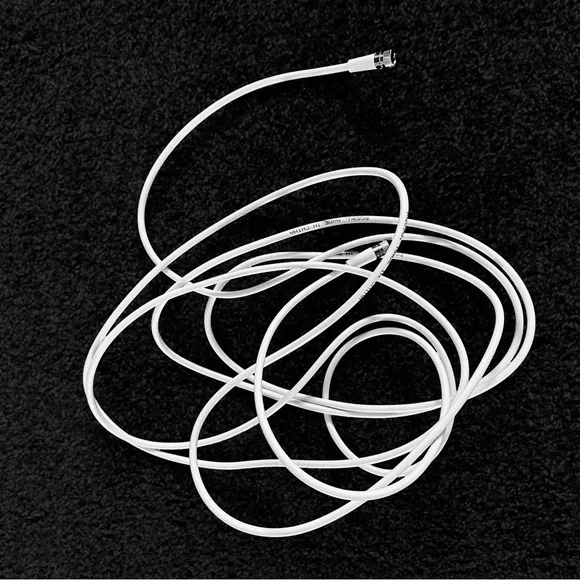 White long coax Cable