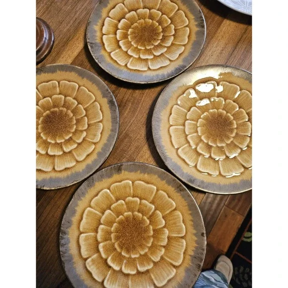 Pier 1 Akita Floral Pattern Luncheon Salad Plates 8