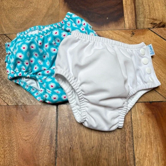 Two iPlay Kids Printed and White Diaper Covers