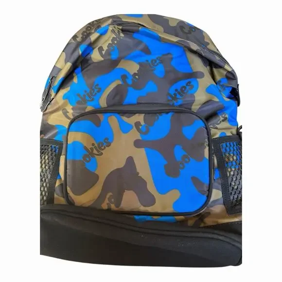 Cookies SF Luxe Smell Proof Backpack Blue Camo Utility Streetwear Travel Bag NWT