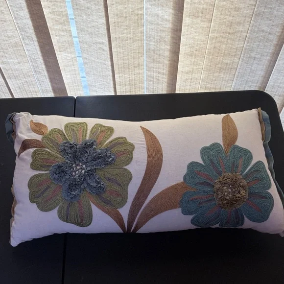 Pier 1 Cream Textured Pillow
