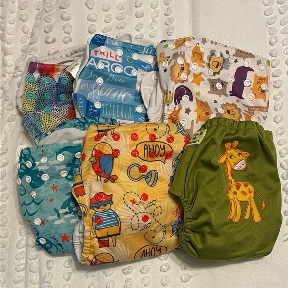 Colorful Kids Cloth Diapers Set (6)