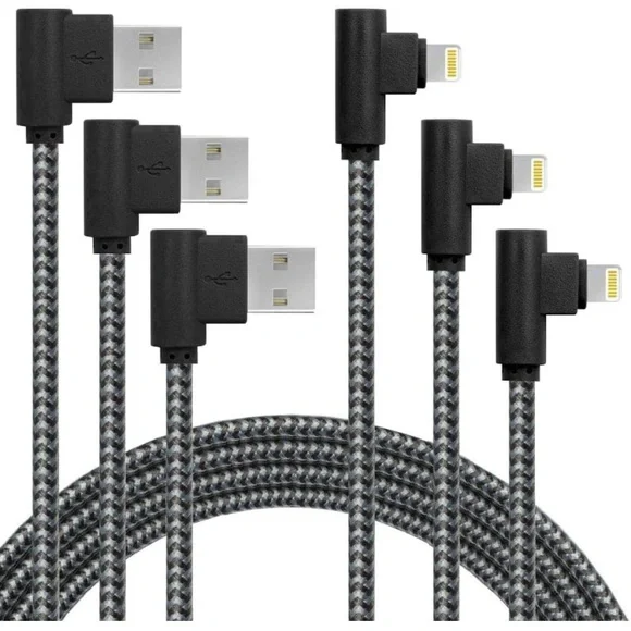 10ft USB to Lighting Cable iPhone Charging Cord 3 Pack