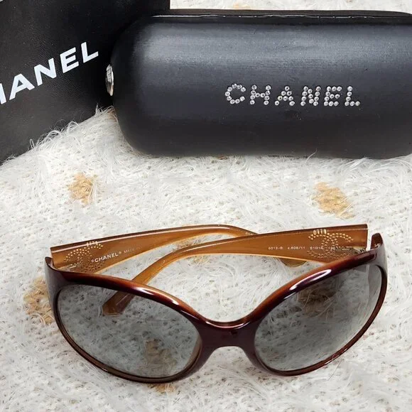 Chanel Monogram CC Sunglasses 6013-B, Authentic