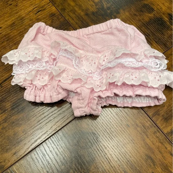 Pink Ruffled Kids Bloomers