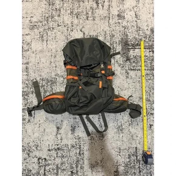 NWOT Hunting Backpack Roll Top Olive Green Orange Tactical Hiking Pack
