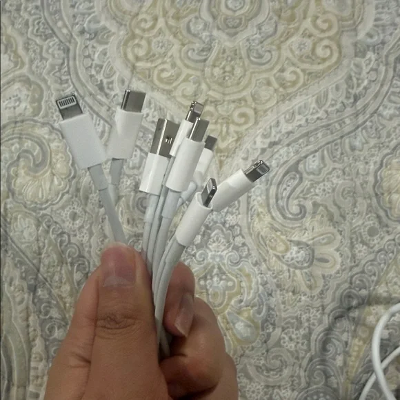 4 Apple White Multi-Connector Charging Cables
