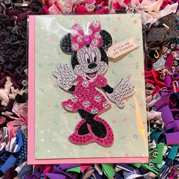 🆕American Greetings-Papyrus ‘Disney’ Birthday Card With Stick On Patch