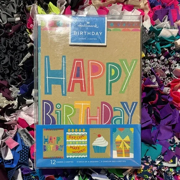 🆕Hallmark Birthday Cards, 12 Cards In 4 Styles